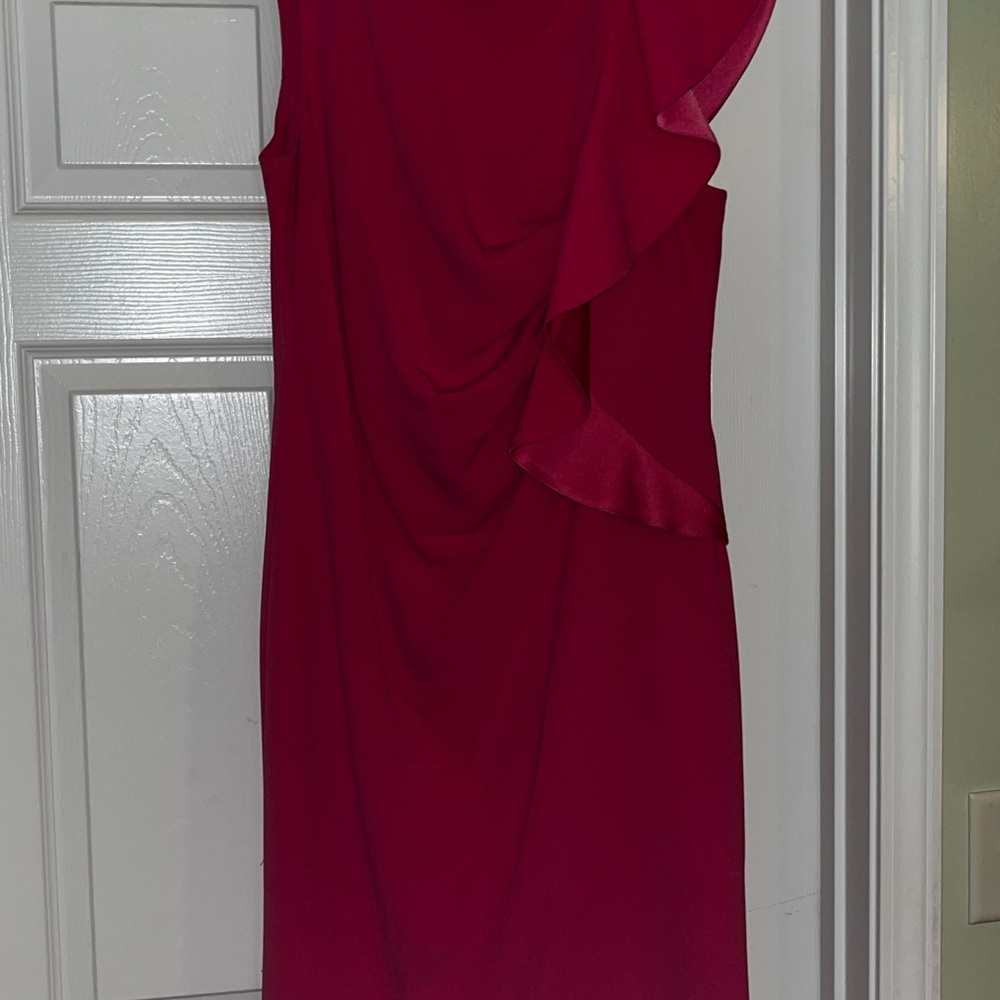 MARELLA One Shoulder Fuchsia Dress